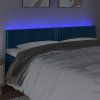 Čelo postele s LED 160x5x78/88 cm samet [3121526] (Barva Světle šedá)