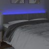 Čelo postele s LED 160x5x78/88 cm samet [3121526] (Barva Světle šedá)