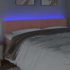 Čelo postele s LED 160x5x78/88 cm samet [3121526] (Barva Světle šedá)