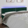 Čelo postele s LED 160x5x78/88 cm samet [3121526] (Barva Světle šedá)
