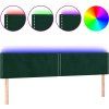 Čelo postele s LED 160x5x78/88 cm samet [3121526] (Barva Světle šedá)
