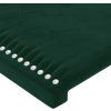 Čelo postele s LED 160x5x78/88 cm samet [3121526] (Barva Světle šedá)