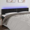 Čelo postele s LED 160x5x78/88 cm samet [3121526] (Barva Světle šedá)