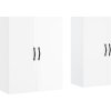 Nástěnné skříňky 2 ks kompozitní dřevo [3197891] (Barva Bílá s vysokým leskem)