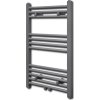 Černý žebříkový radiátor na ručníky rovný ústřední topení 500 x 764 mm [141889] (Barva Šedá)