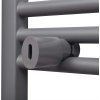 Černý žebříkový radiátor na ručníky rovný ústřední topení 500 x 764 mm [141889] (Barva Šedá)