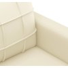 3dílná sedací souprava s poduškami umělá kůže [3201339] (Barva Krémová)