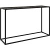 Konzolový stolek 120 x 35 x 75 cm tvrzené sklo [322816] (Barva Černá)