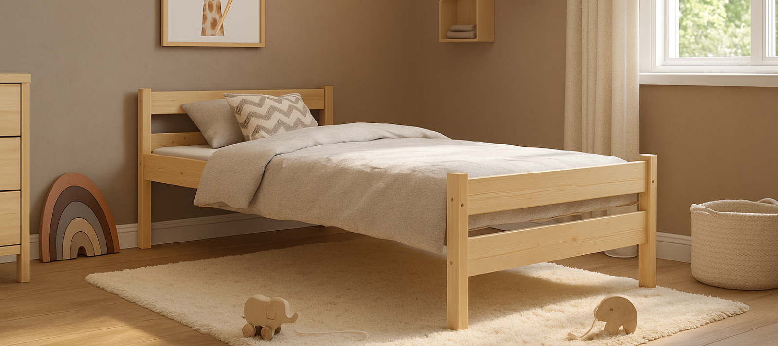 Dřevěné postele z borovicového masivu - se slevou 20%