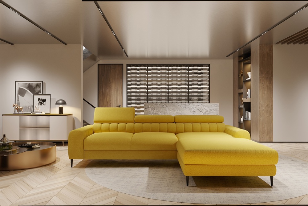 Sedací souprava Navas Mini - moderní rohová sedačka s funkcí rozkladu a úložným prostorem