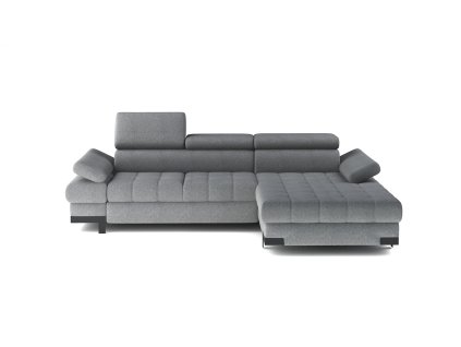 Sedací souprava Selva Mini od Wersal elegantní rohový model s dekorativním prošitím sedáku do čtverců a moderními kovovými nožkami.