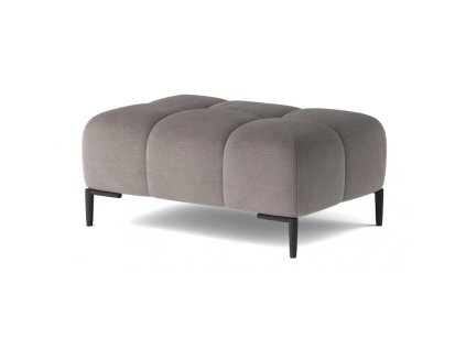 Podnožka Plaza L od Wersal - elegantní doplněk k sedacím soupravám s výrazným prošíváním a kovovými nožkami