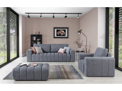 Sedací souprava Lazaro 3F+1F+podnožka