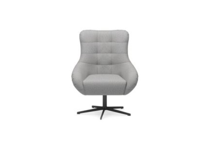 Otočné křeslo Elon v modrém odstínu látky Aphrodite.