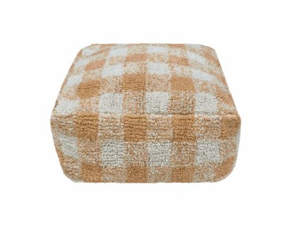 Puf / taburet Lorena Canals - žlutý, kostkovaný