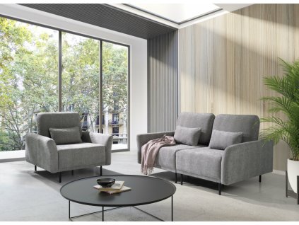 Pohovka Modulo 2 + křeslo Modulo - polohovací opěradla