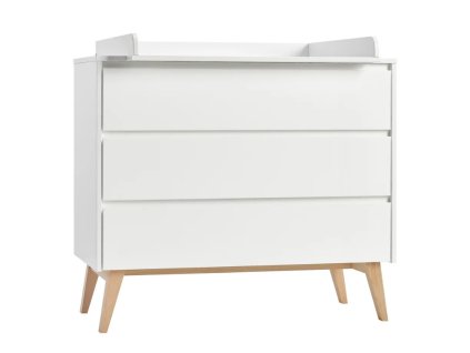 Přebalovací komoda Pinio Swing se třemi zásuvkami - bílá