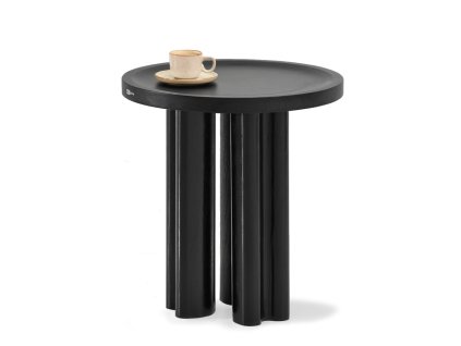 malý odkládací stolek alpin a v černé barvě na bílém pozadí