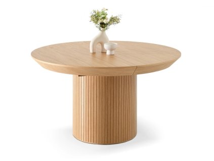 kulatý jídelní stůl cortona v dubové dýze pro moderní interiéry