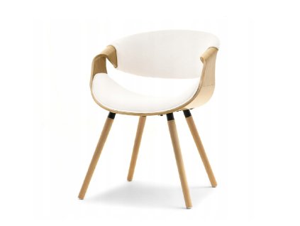 jídelní židle bent dub béžový velur zepředu