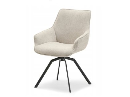 otočná jídelní židle laomi v béžové žinylce zepředu