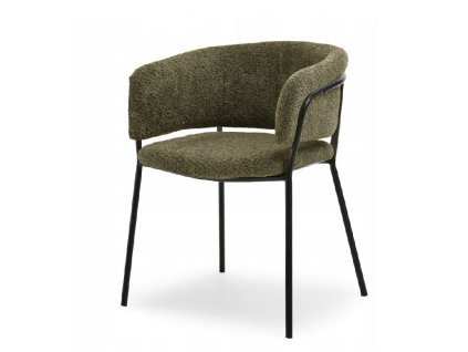 jídelní židle sorin zelené buklé černé kovové podnoží