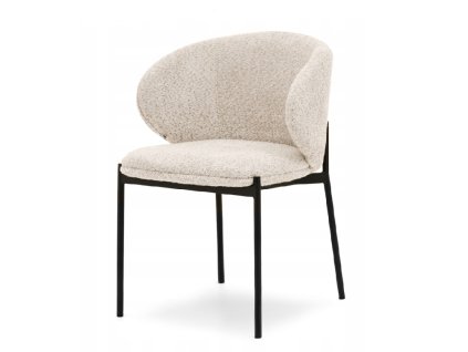 . jidelni zidle maren svetle bezova cerne kovove podnozi