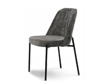 jídelní židle ernest tmavě šedá černé kovové podnoží