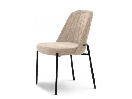 jídelní židle ernest světle béžová černé kovové podnoží
