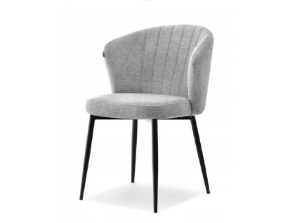 jídelní židle zita šedá s černým kovovým podnožím