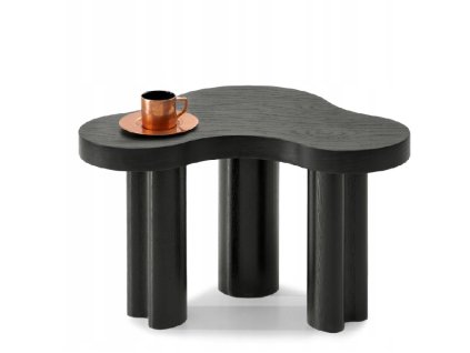 konfereční stolek samaris c černý s organickým tvarem