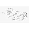 postel relax 120x200 technicky nakres