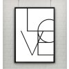 minimalistická dekorace love 15x20 cm