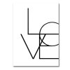 love minimalistický plakát černobílý