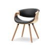 Jídelní židle Bent, dub/černá ekokůže