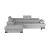 Rohová sedací souprava Selva L - moderní design s prošívaným sedákem a polohovatelnými záhlavníky.