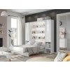 Úzká skříň Bed Concept BC-07 L/P - bílý lesk