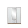 Šatní skříň se zrcadlem Smart 2 - bílý lux