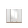 Šatní skříň se zrcadlem Smart 1 - bílý lux
