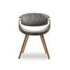 Jídelní židle Bent, ořech/tmavě šedý velur