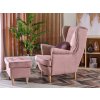 Křeslo ušák Malmo - růžové