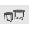 Konferenční stolky Kodo 2 ks - tmavý mramor