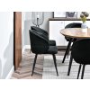 Moderní židle Sensi - černá látka bouclé