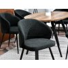 Moderní židle Sensi - černá látka bouclé