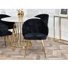Moderní židle Sensi - černý velur