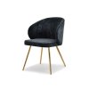 Moderní židle Sensi - černý velur