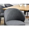 Moderní židle Sensi - tmavě šedá látka bouclé