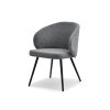 Moderní židle Sensi - tmavě šedá látka bouclé