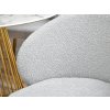 Moderní židle Sensi - světle šedá látka bouclé