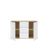 Komoda Zele KOM2D3S - dub wotan/bílý lesk